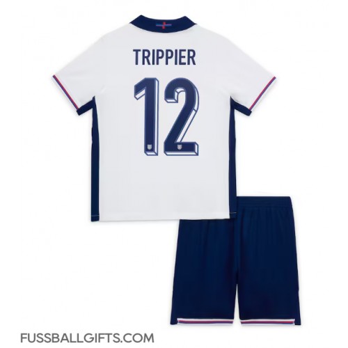 England Kieran Trippier #12 Fußballbekleidung Heimtrikot Kinder EM 2024 Kurzarm (+ kurze hosen)